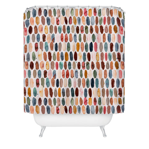 Ninola Design Dashes Mineral Shower Curtain