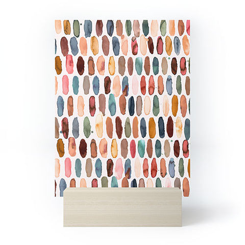 Ninola Design Dashes Mineral Mini Art Print