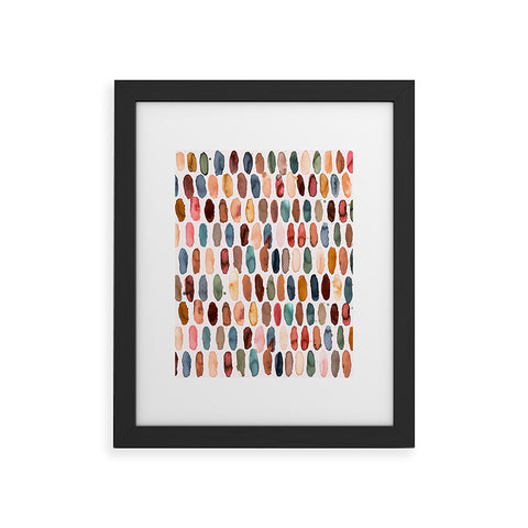 Ninola Design Dashes Mineral Framed Art Print