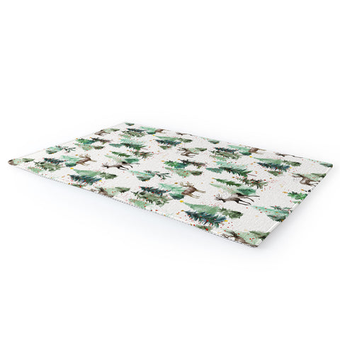 Ninola Design Deers and Christmas trees Area Rug