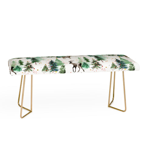 Ninola Design Deers and Christmas trees Bench
