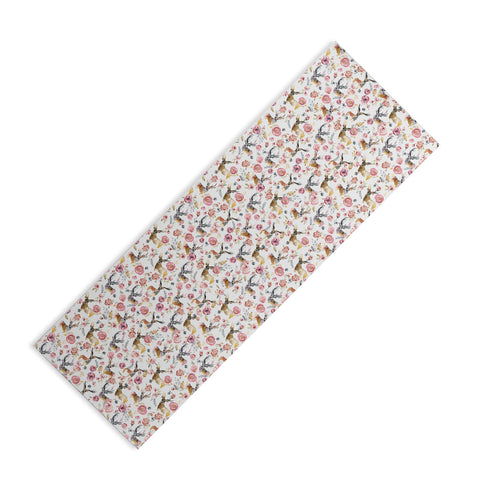 Ninola Design Deers and flowers Rustic white Yoga Mat
