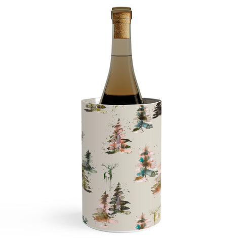 Ninola Design Deers and trees forest Beige Wine Chiller