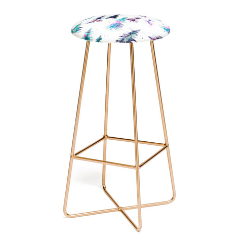 Ninola Design Deers and trees forest Pastel Bar Stool