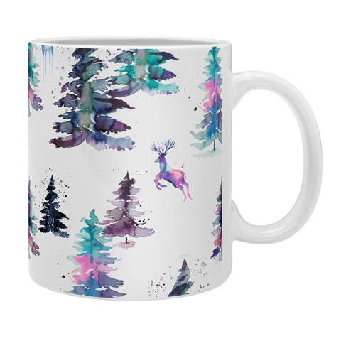 Ninola Design Deers and trees forest Pastel Coffee Mug
