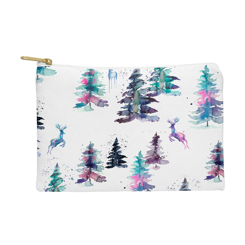 Ninola Design Deers and trees forest Pastel Pouch