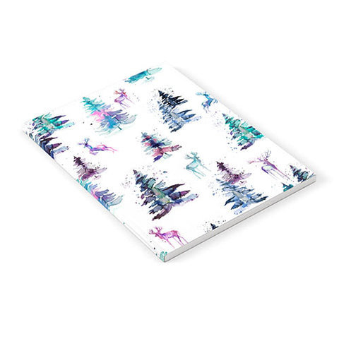 Ninola Design Deers and trees forest Pastel Notebook