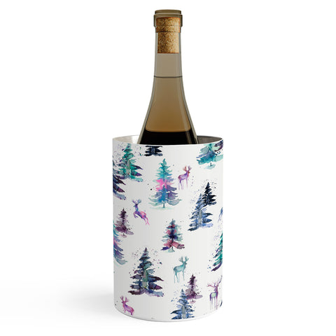 Ninola Design Deers and trees forest Pastel Wine Chiller