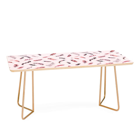Ninola Design Delicate light soft feathers pink Coffee Table