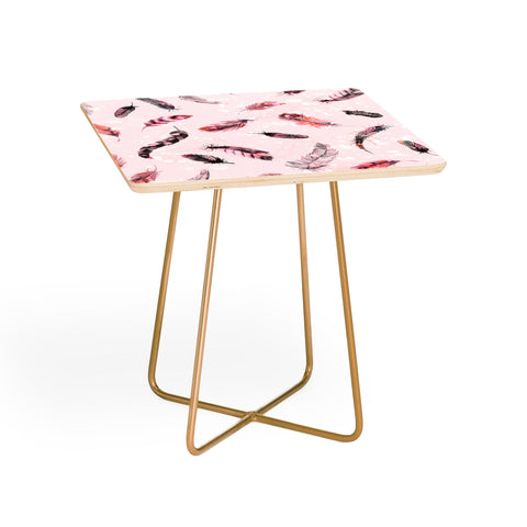 Ninola Design Delicate light soft feathers pink Side Table