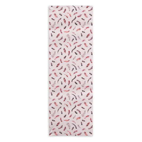Ninola Design Delicate light soft feathers pink Yoga Towel