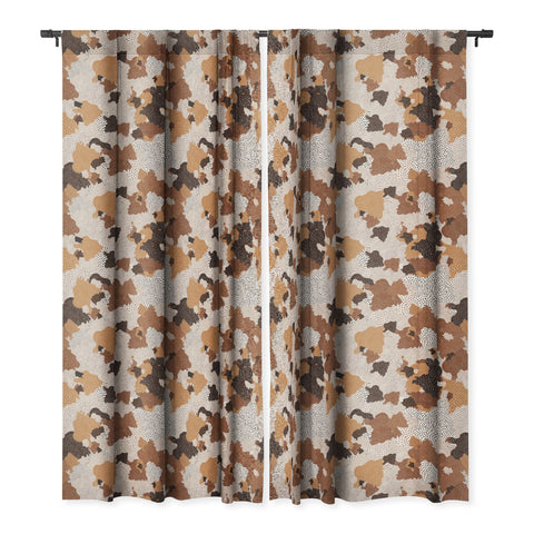 Ninola Design Desert dunes Terracota Blackout Window Curtain