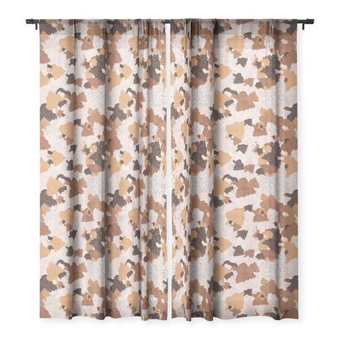 Ninola Design Desert dunes Terracota Sheer Window Curtain