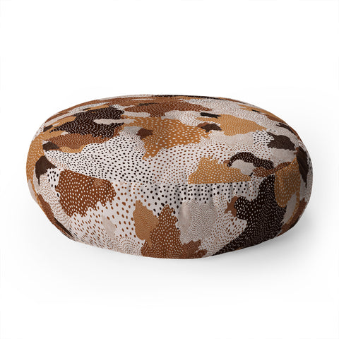 Ninola Design Desert dunes Terracota Floor Pillow Round