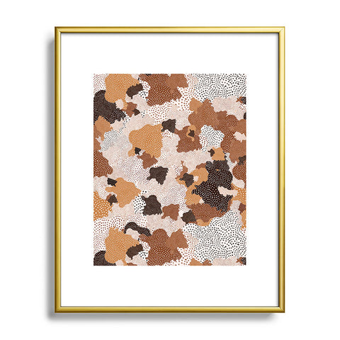 Ninola Design Desert dunes Terracota Metal Framed Art Print