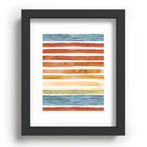 Ninola Design Desert sunset stripes Recessed Framing Rectangle