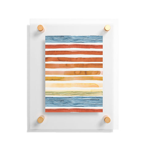 Ninola Design Desert sunset stripes Floating Acrylic Print
