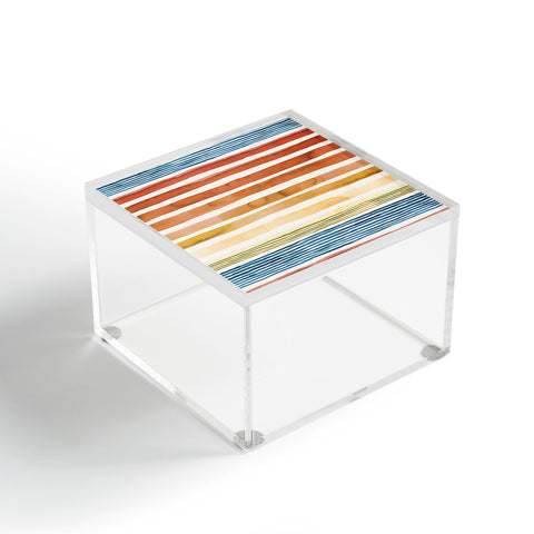Ninola Design Desert sunset stripes Acrylic Box