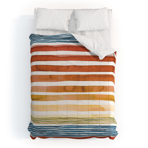 Ninola Design Desert sunset stripes Comforter