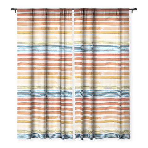 Ninola Design Desert sunset stripes Sheer Non Repeat