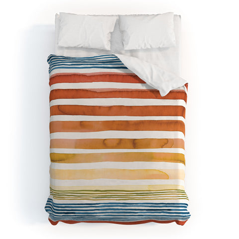 Ninola Design Desert sunset stripes Duvet Cover