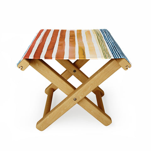 Ninola Design Desert sunset stripes Folding Stool