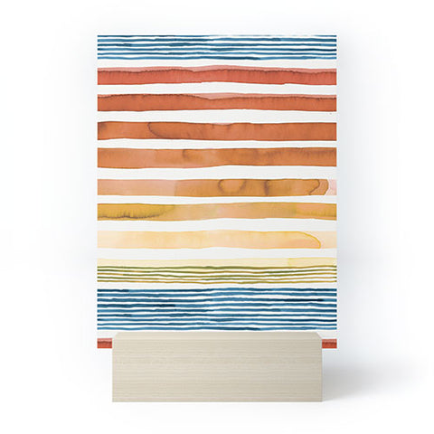 Ninola Design Desert sunset stripes Mini Art Print