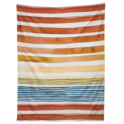 Ninola Design Desert sunset stripes Tapestry
