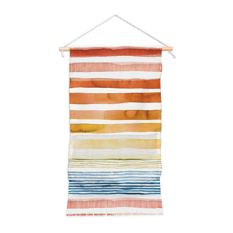 Ninola Design Desert sunset stripes Wall Hanging Portrait
