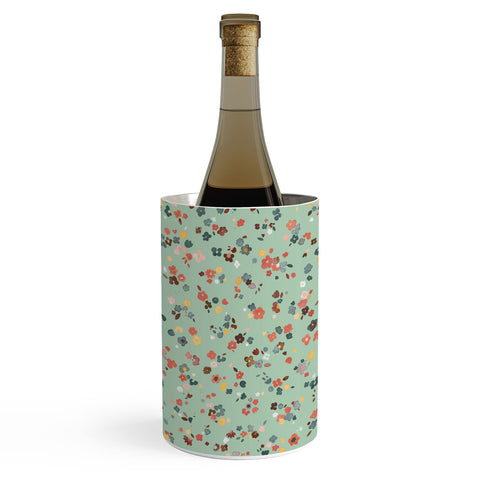 Ninola Design Ditsy flowers Green Wine Chiller
