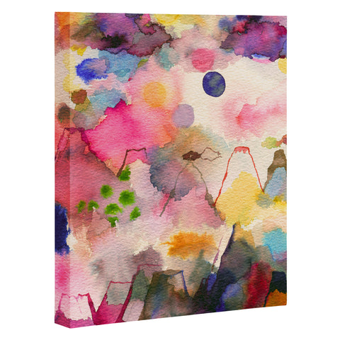 Ninola Design Dreamy imaginary mountains landscape Art Canvas