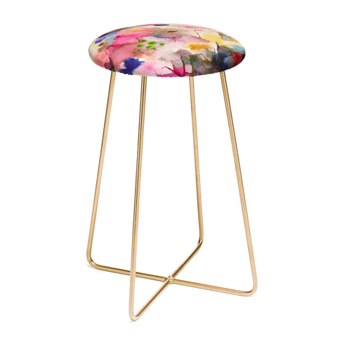 Ninola Design Dreamy imaginary mountains landscape Counter Stool