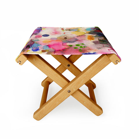 Ninola Design Dreamy imaginary mountains landscape Folding Stool