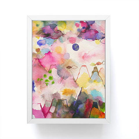 Ninola Design Dreamy imaginary mountains landscape Framed Mini Art Print