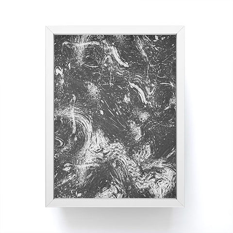 Ninola Design Dripping Abstract Dots Dust Framed Mini Art Print