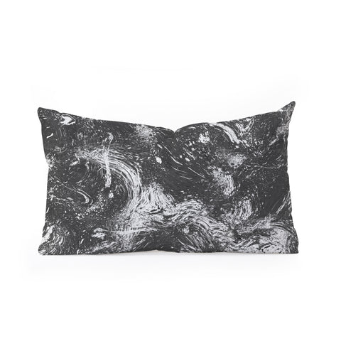 Ninola Design Dripping Abstract Dots Dust Oblong Throw Pillow