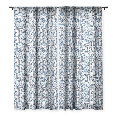 Ninola Design Dripping Dots Watercolor Sheer Window Curtain
