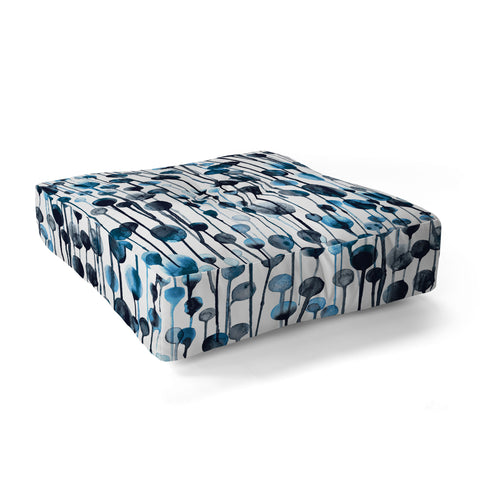 Ninola Design Dripping Dots Watercolor Floor Pillow Square