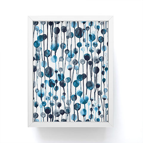 Ninola Design Dripping Dots Watercolor Framed Mini Art Print