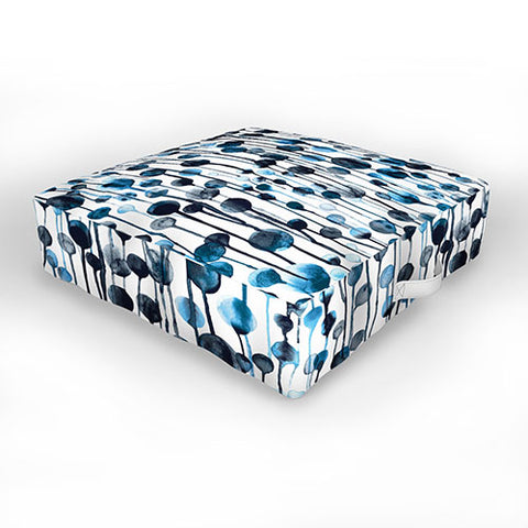 Ninola Design Dripping Dots Watercolor Outdoor Floor Cushion