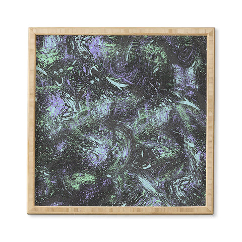 Ninola Design Dripping Splatter Purple Framed Wall Art