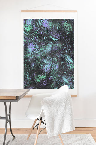 Ninola Design Dripping Splatter Purple Art Print And Hanger