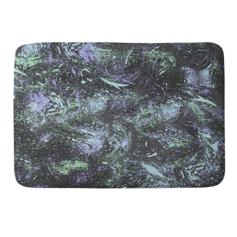 Ninola Design Dripping Splatter Purple Memory Foam Bath Mat