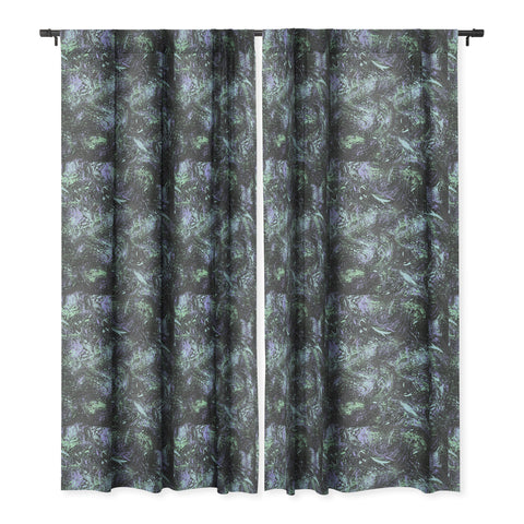 Ninola Design Dripping Splatter Purple Blackout Window Curtain