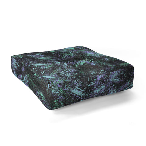 Ninola Design Dripping Splatter Purple Floor Pillow Square