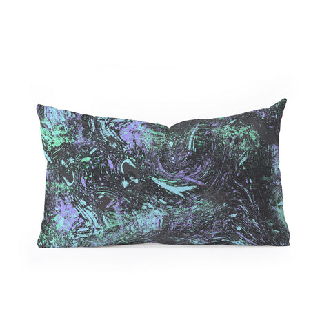 Ninola Design Dripping Splatter Purple Oblong Throw Pillow