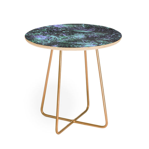 Ninola Design Dripping Splatter Purple Round Side Table
