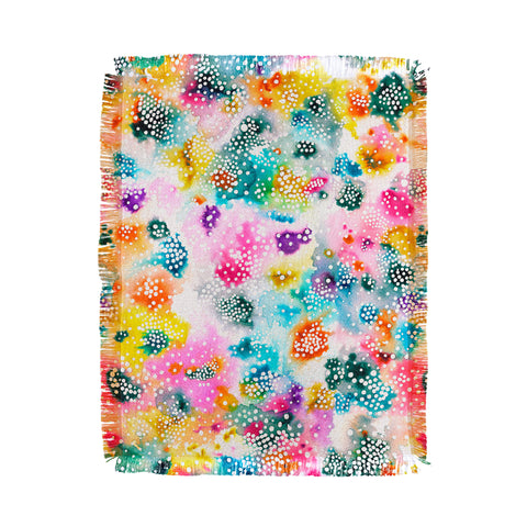 Ninola Design Experimental Colorful Surface Throw Blanket