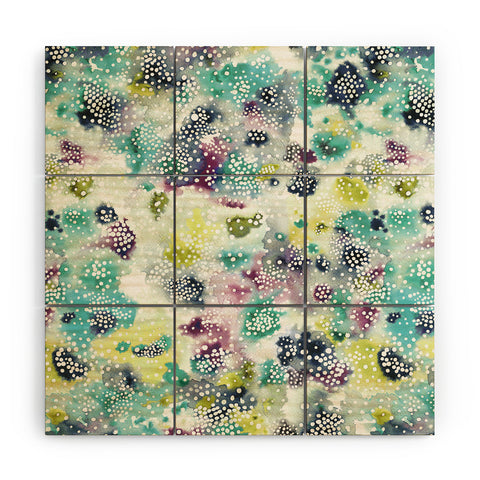 Ninola Design Experimental Green Surface Wood Wall Mural