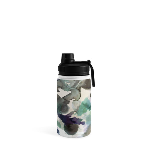 Ninola Design Expressive Abstract Painting Aqua Water Bottle